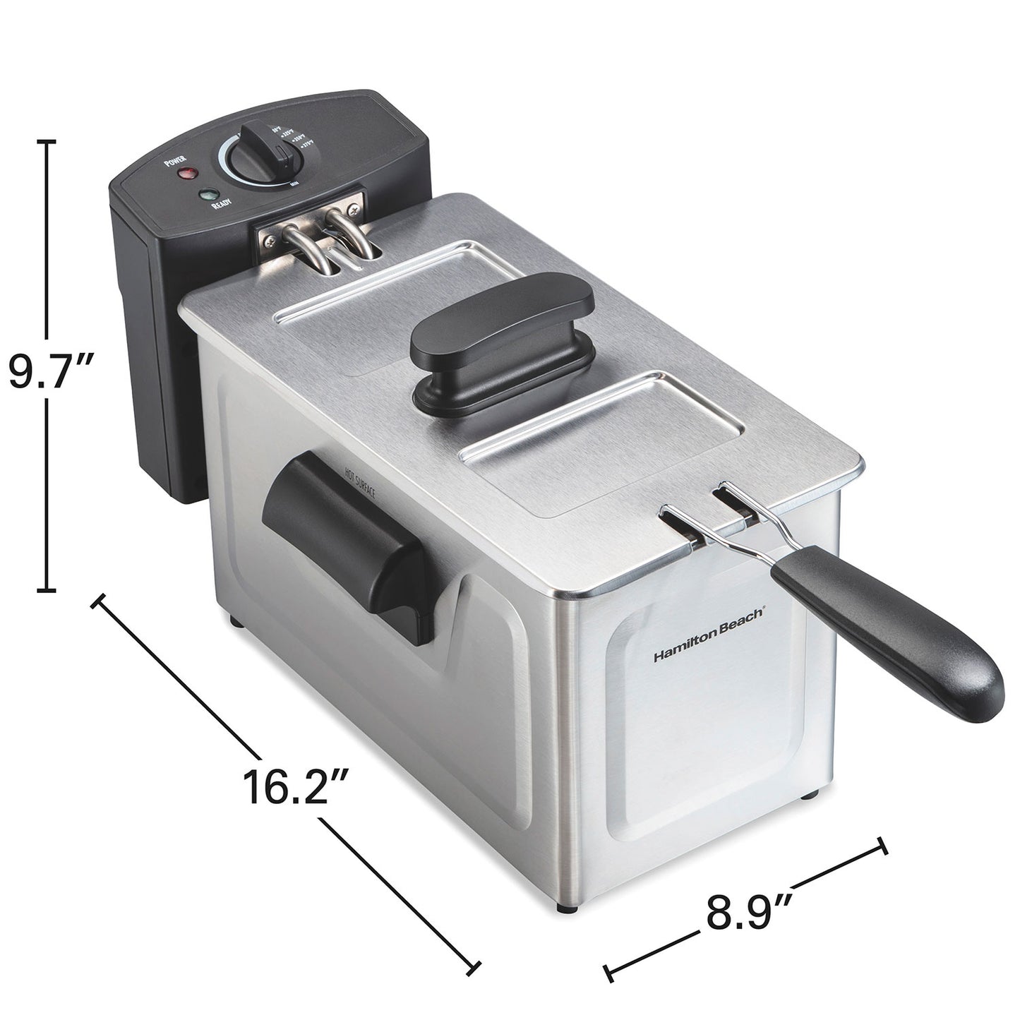 Deep Fryer, 2.8 Liters/12 Cup Food Capacity, Black