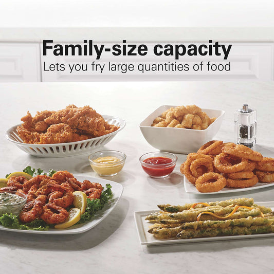 Deep Fryer, 2.8 Liters/12 Cup Food Capacity, Black