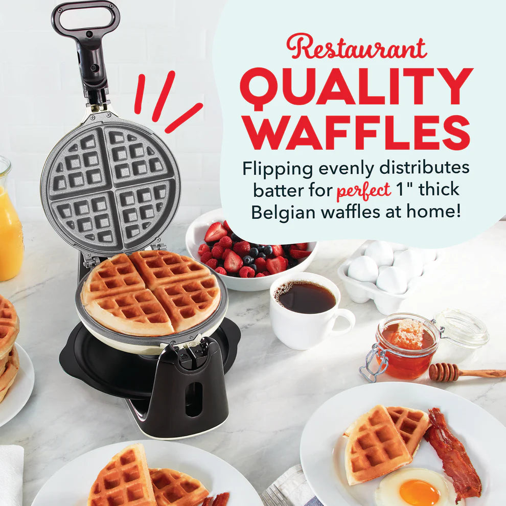 Ceramic Nonstick Flip Belgian Waffle Maker